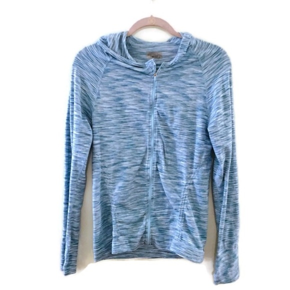 ATHLETA Blue space dye seamless hoodie jacket - Picture 1 of 5